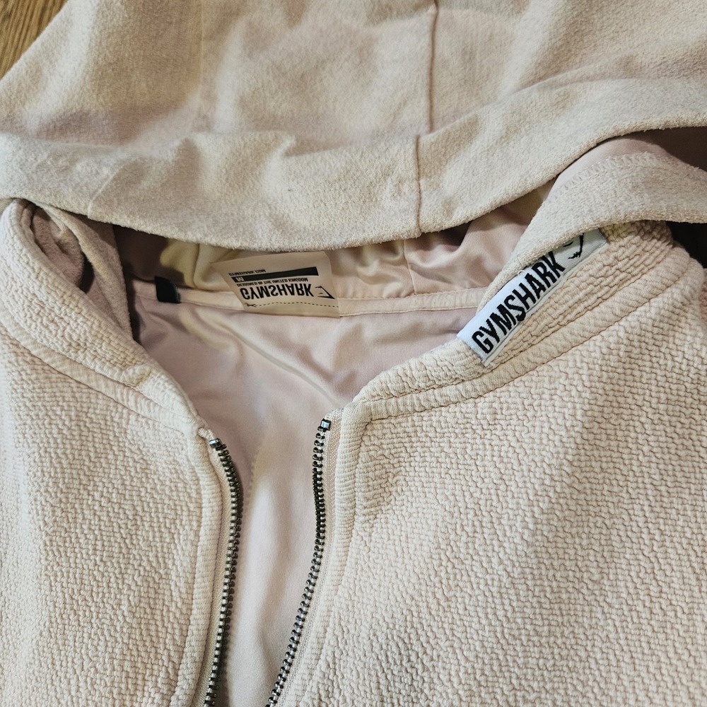 Gymshark Cropped Hoodie Light Chalk Pink Medium T… - image 3
